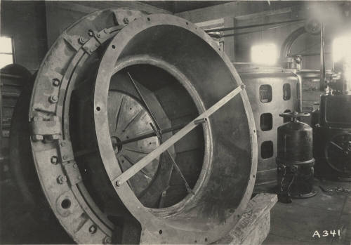 Photo-Overview of a piece of machinery used for generating hydroelectric power