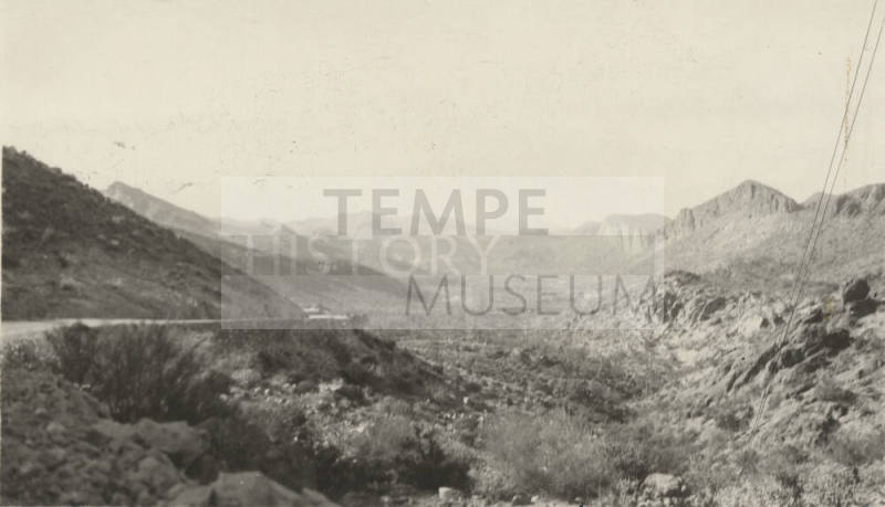 Photo-View of Apache Trail looking west toward Morman Flat