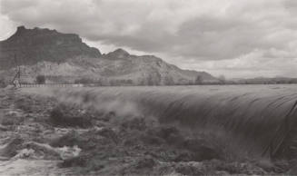 Photo-View of water flowing over the Granite Reef Diversion Dam