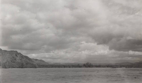 Photo-View of the Salt River flowing above the Granite Reef Diversion Dam