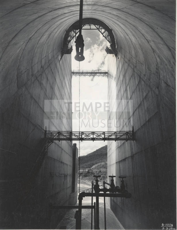 Photo- View of the interior section of Bartlett Dam
