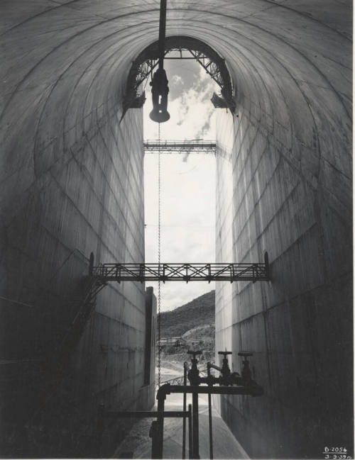 Photo- View of the interior section of Bartlett Dam