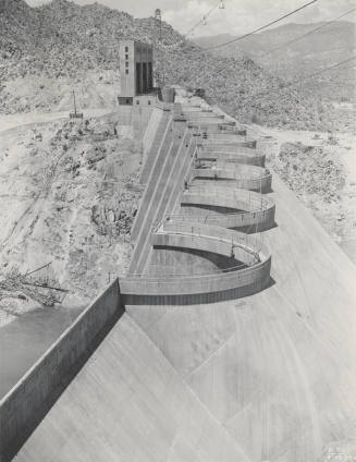 Photo- View of Bartlett Dam looking across the top of the dam