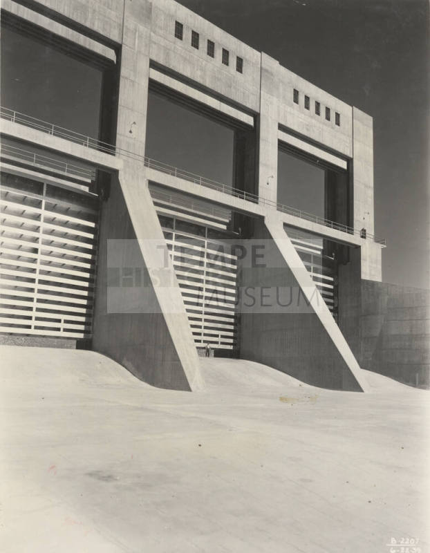 Photo-View of completed Bartlett Dam spillway