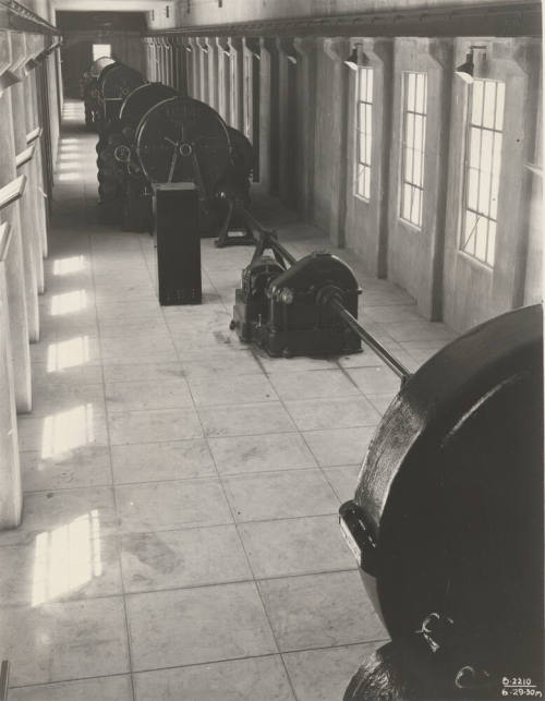 Photo- Interior view of power plant at Bartlett Dam