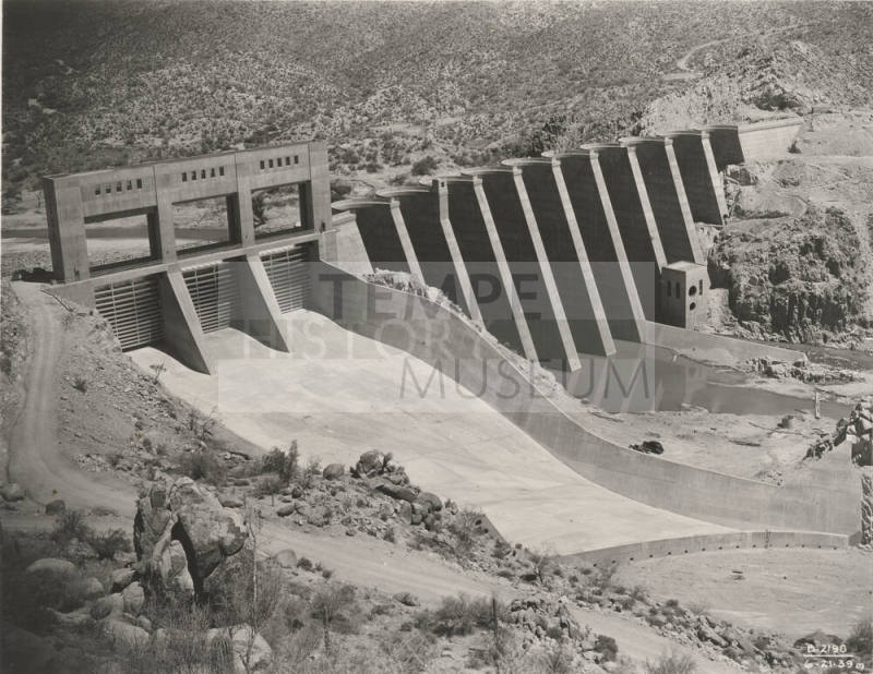 Photo- View of Bartlett Dam upon completion