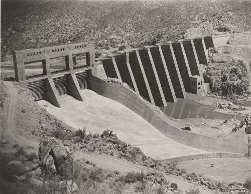 Photo- View of Bartlett Dam upon completion