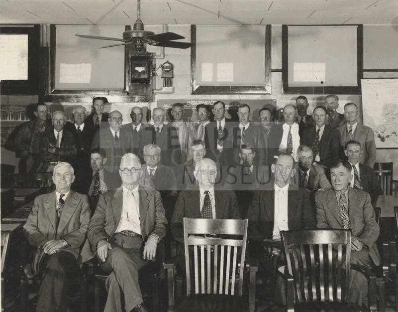 Photo-View of group of men in the Salt River Valley Water Users Association room