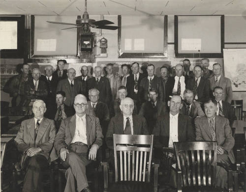 Photo-View of group of men in the Salt River Valley Water Users Association room
