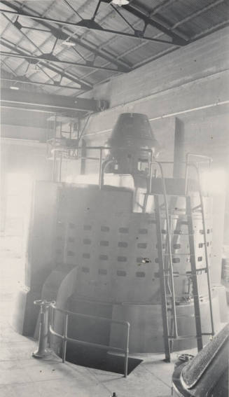Photo-Interior view of Cross Cut Power Plant  with 60 volt generator
