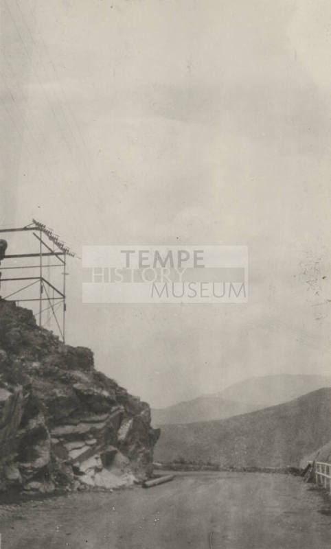 Photo-View of road leading to Roosevelt Dam