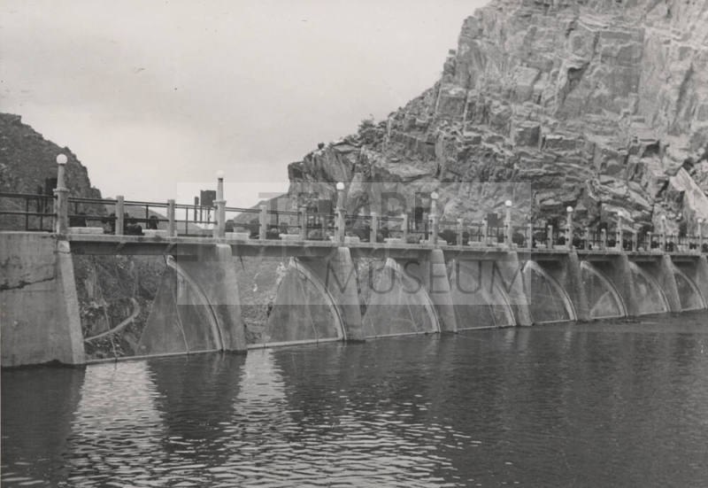 Photo-View of north spillway at Roosevelt Dam