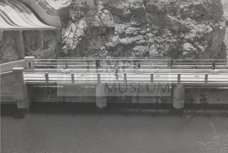 Photo-View of north spillway gates at Horse Mesa Dam