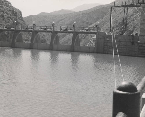 Photo-View of south spillway at Roosevelt Lake