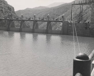 Photo-View of south spillway at Roosevelt Lake