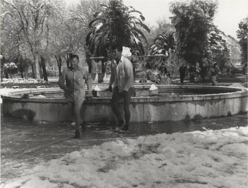 Fall semester of 1936-37,  snow-filled morning Arizona State Teachers College