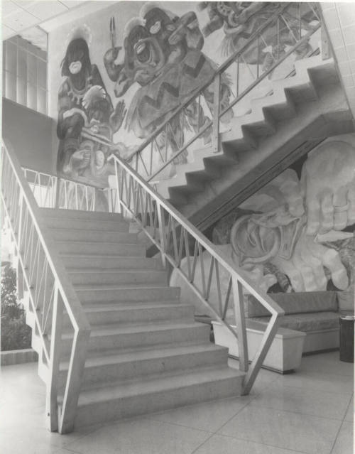 Fresco in stairwell of Administration building by Jean Charlot at Arizona State