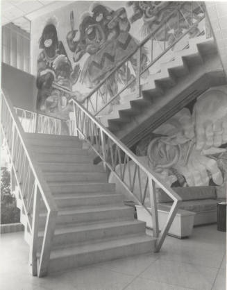 Fresco in stairwell of Administration building by Jean Charlot at Arizona State