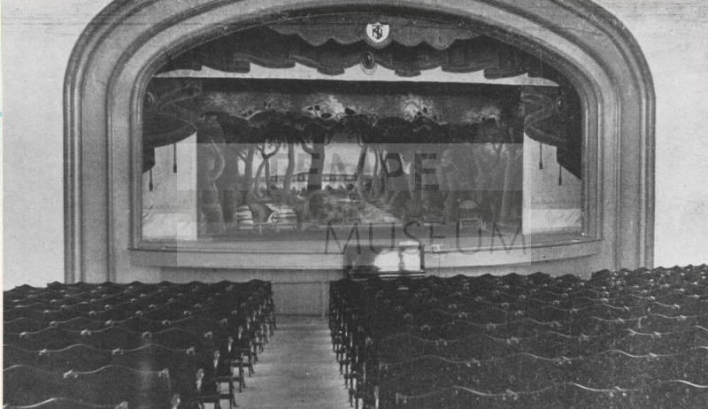 The stage of the Auditorium building at the Normal School