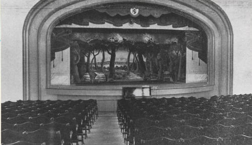 The stage of the Auditorium building at the Normal School