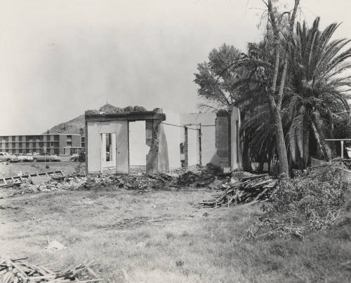 Demolition project near Saguaro Hall at Arizona State University