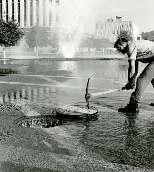 Water main break "Old Faithful" at Arizona State University
