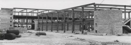 Administration Building during construction at Arizona State University