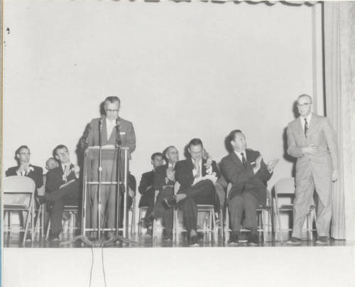President Grady Gammage honors Charles A. Stauffer at Arizona State University