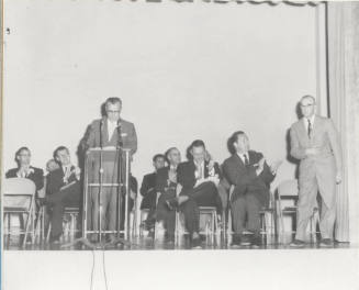 President Grady Gammage honors Charles A. Stauffer at Arizona State University