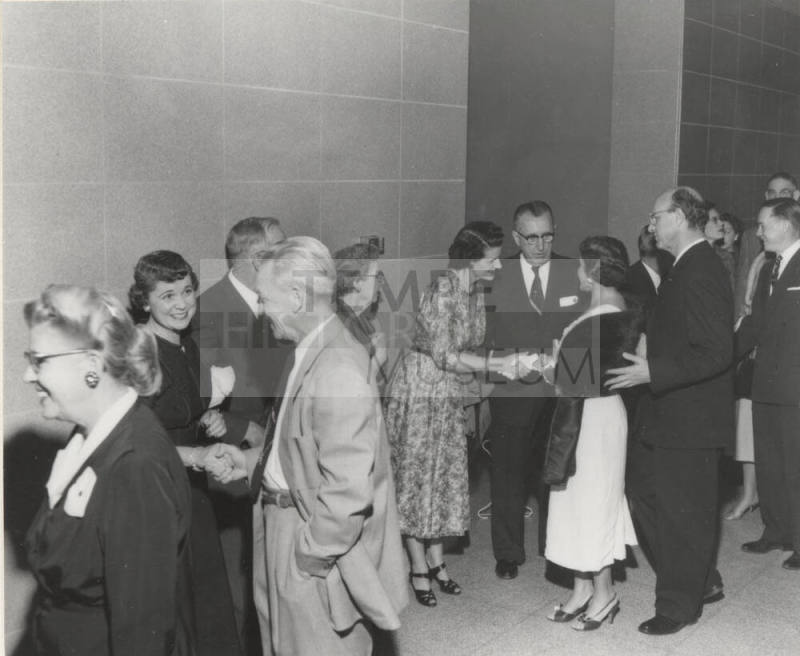 Memorial Union dedication showing receiving line at Arizona State University