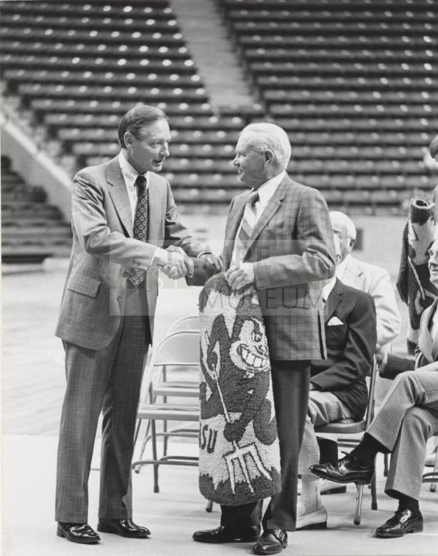 Activities Center dedication with president John W. Schwada's presentation