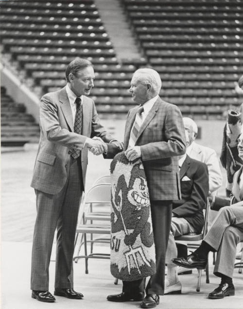 Activities Center dedication with president John W. Schwada's presentation