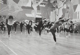 Modern dance class in the Moeur Acitivity Center's Ballroom