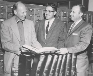 Presentation of "Agricultural Engineering" volumes to Matthew Library
