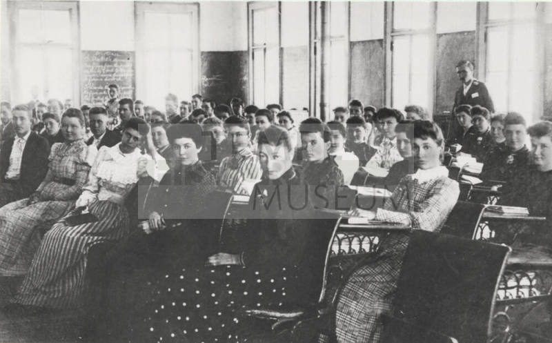 Students in the Assembly Hall of the Arizona Territorial Normal School