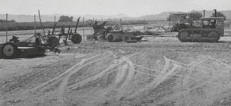 Farm equipment stored at College Farm
