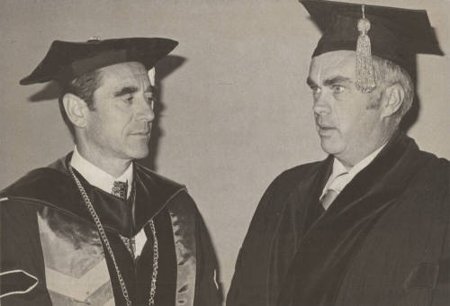 Dr. Carleton B. Moore, Director of the A.S.U. Meteorite Center awarded Honorary Degree