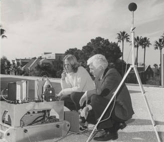 Dr. C. E. Wallace, Professor of Engineering and graduate student Tom Jehring
