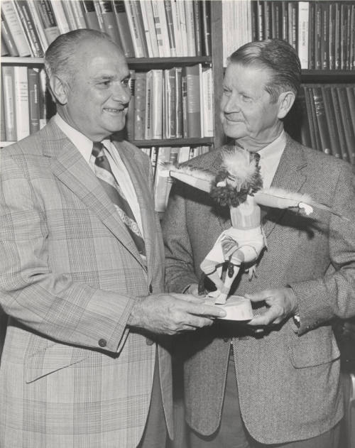 Dr. Glenn D. Overman, Dean of College of Business Administration, & Gray Madison