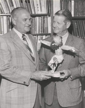 Dr. Glenn D. Overman, Dean of College of Business Administration, & Gray Madison