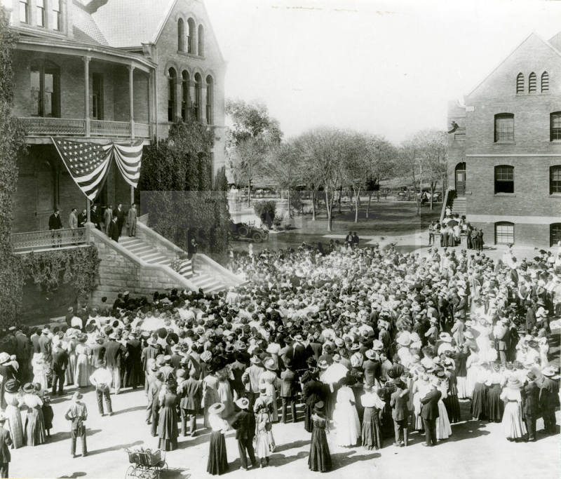 Theodore Roosevelt addressed Normal School students