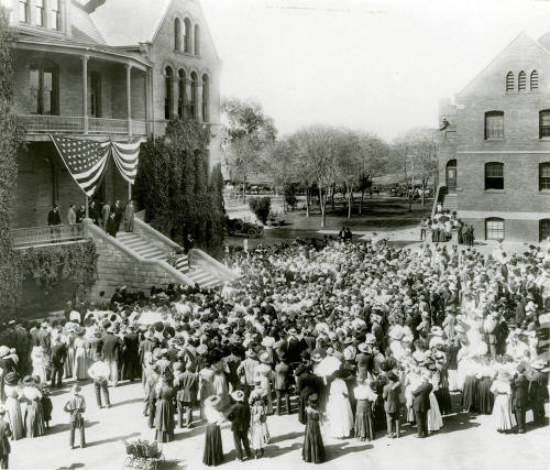 Theodore Roosevelt addressed Normal School students