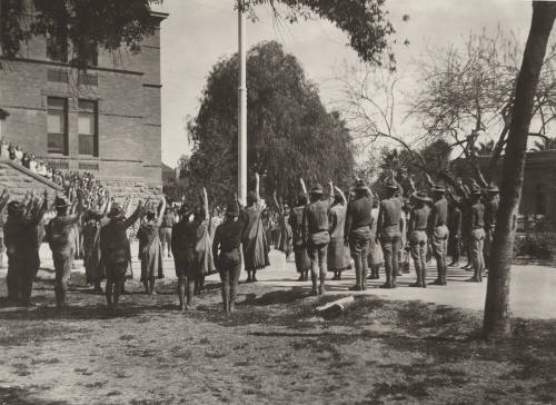 Flagpole dedication at Tempe State Teachers College 1925