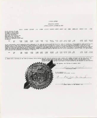 Arizona State University name change general election November 4, 1958 canvas