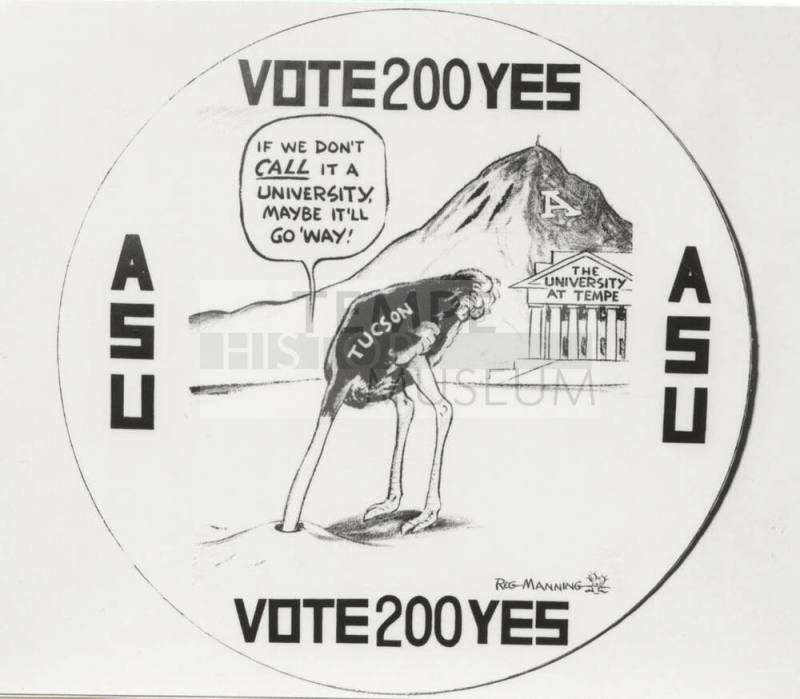Reg Manning's cartoon on Arizona State College's name change