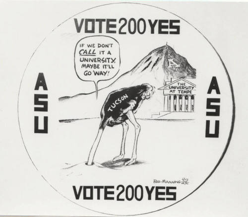 Reg Manning's cartoon on Arizona State College's name change