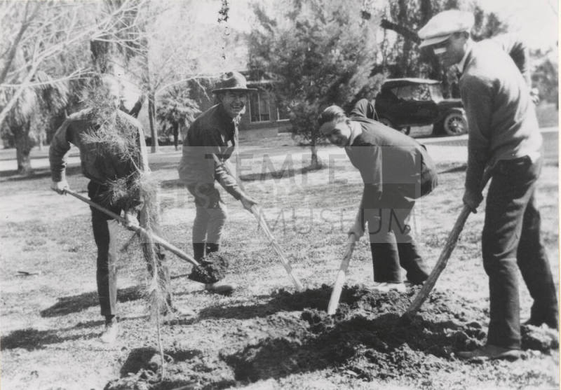 Students Plant a Tree on Arbor Day 1923