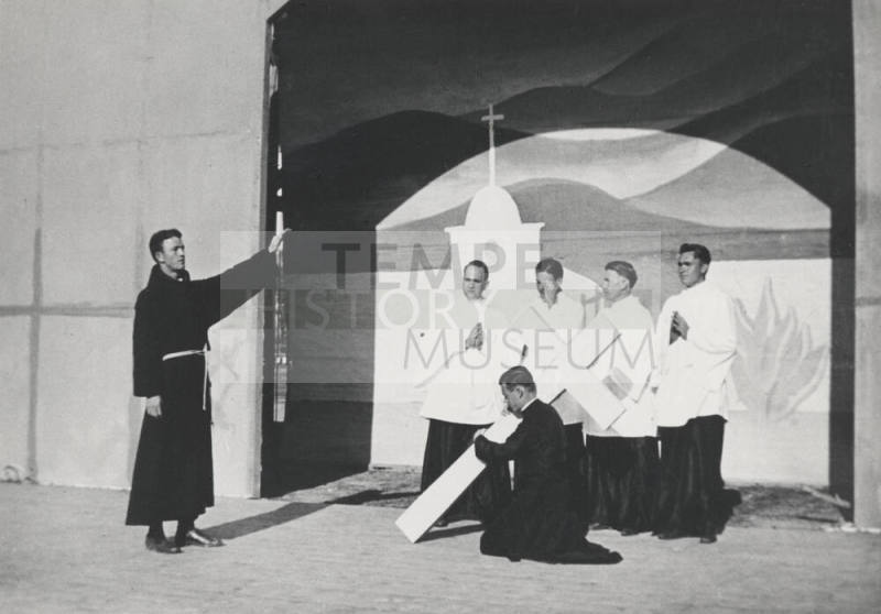 Six Men Performing an Easter Service Rehearsal