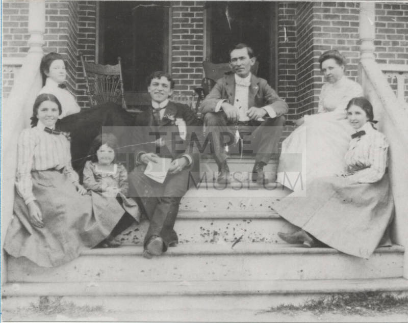 Garfield A. Goodwin, Students and Friends on Boarding Club Steps