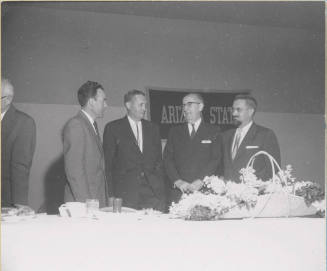 Arizona State University President Grady Gammage Greeting Guests Student Union